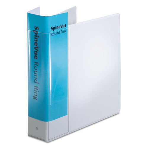Picture of Spine Vue Locking Round Ring Binder, 3 Rings, 2" Capacity, 11 x 8.5, White