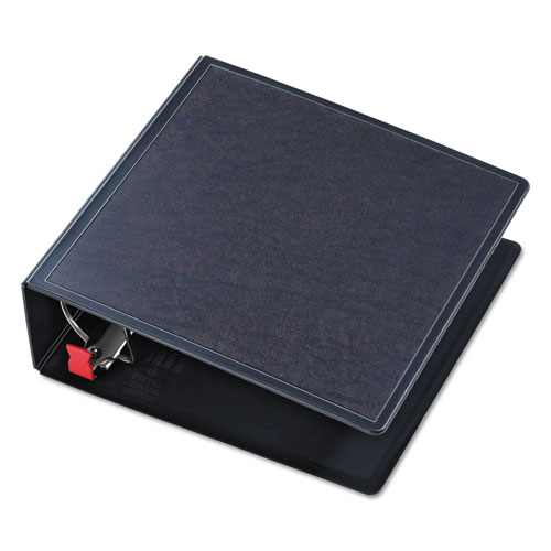 Picture of SuperLife Easy Open Locking Slant-D Ring Binder, 3 Rings, 4" Capacity, 11 x 8.5, Black