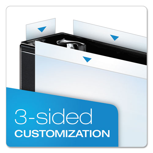 Picture of ExpressLoad ClearVue Locking D-Ring Binder, 3 Rings, 4" Capacity, 11 x 8.5, Black