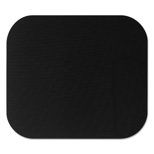 Picture of Polyester Mouse Pad, Nonskid Rubber Base, 9 x 8, Black