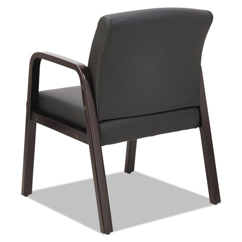 Picture of Alera Reception Lounge WL Series Guest Chair, 24.21" x 24.8" x 32.67", Black Seat, Black Back, Espresso Base