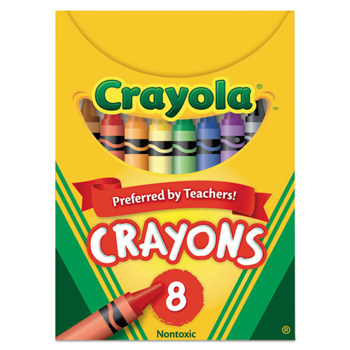 Crayola+Tuck+Box+Classic+Childrens+Crayons+-+3.6%26quot%3B+Length+-+0.3%26quot%3B+Diameter+-+Assorted+-+8+%2F+Box