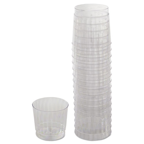 Picture of Classicware Tumblers, 9 oz, Plastic, Clear, Rocks Glass, 16/Bag, 15 Bag/Carton