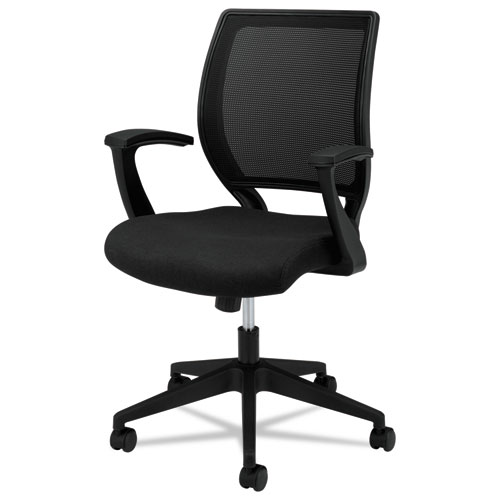 Picture of HVL521 Mesh Mid-Back Task Chair, Supports Up to 250 lb, 17.5" to 22" Seat Height, Black