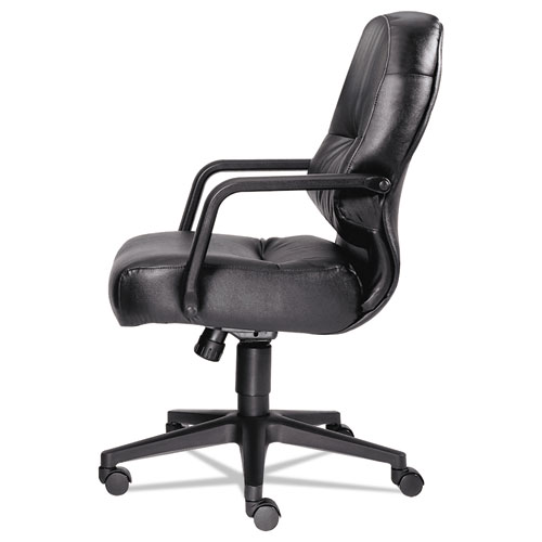 Picture of Pillow-Soft 2090 Series Leather Managerial Mid-Back Swivel/Tilt Chair, Supports 300 lb, 16.75" to 21.25" Seat Height, Black