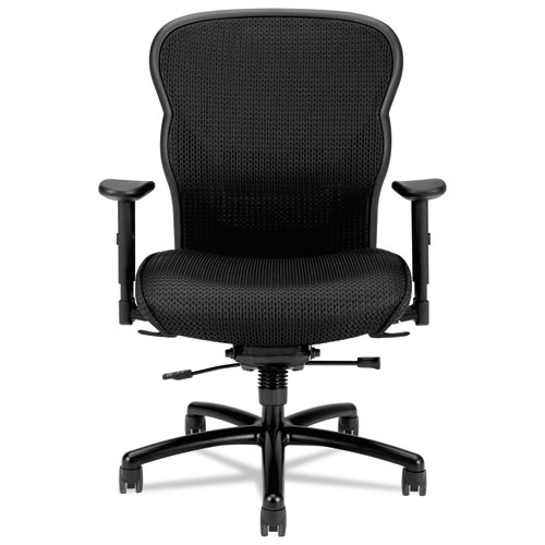 Picture of Wave Mesh Big and Tall Chair, Supports Up to 450 lb, 19.25" to 22.25" Seat Height, Black