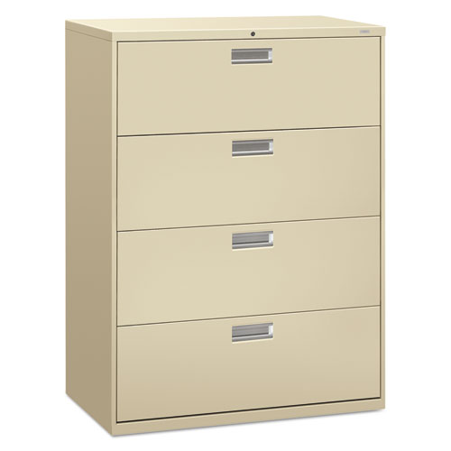 Picture of Brigade 600 Series Lateral File, 4 Legal/Letter-Size File Drawers, Putty, 42" x 18" x 52.5"