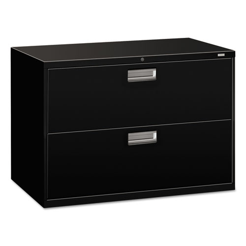 Picture of Brigade 600 Series Lateral File, 2 Legal/Letter-Size File Drawers, Black, 42" x 18" x 28"