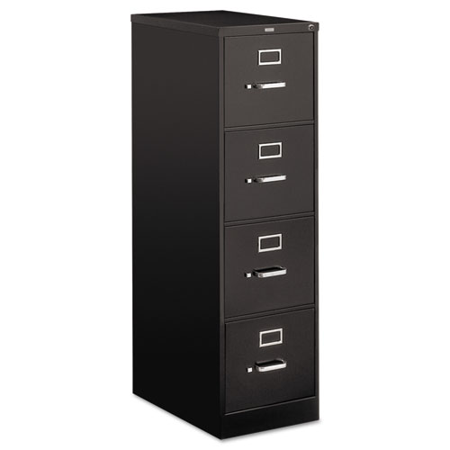 Picture of 510 Series Vertical File, 4 Letter-Size File Drawers, Black, 15" x 25" x 52"