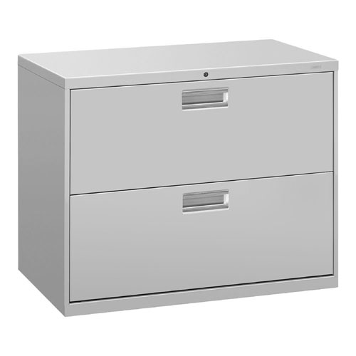 Picture of Brigade 600 Series Lateral File, 2 Legal/Letter-Size File Drawers, Light Gray, 36" x 18" x 28"