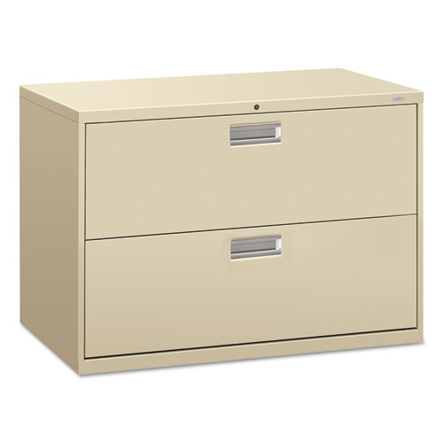 Picture of Brigade 600 Series Lateral File, 2 Legal/Letter-Size File Drawers, Putty, 42" x 18" x 28"