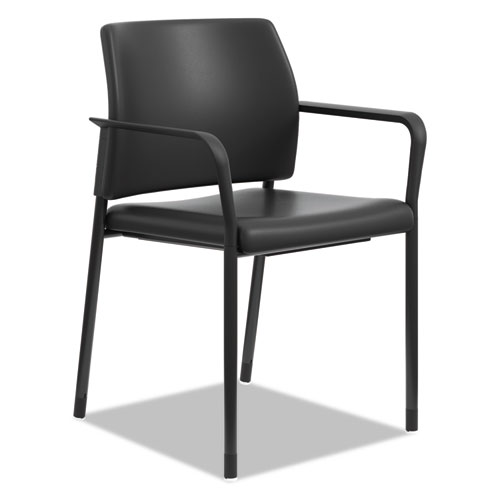 HON+Accommodate+Chair+-+Vinyl+Seat+-+Black+Vinyl+Back+-+Textured+Black+Steel+Frame+-+Black+-+Armrest