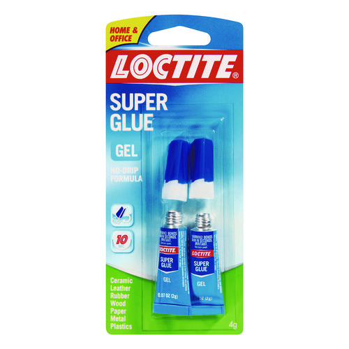 Picture of Super Glue Gel Tubes, 0.07 oz, Dries Clear, 2/Pack