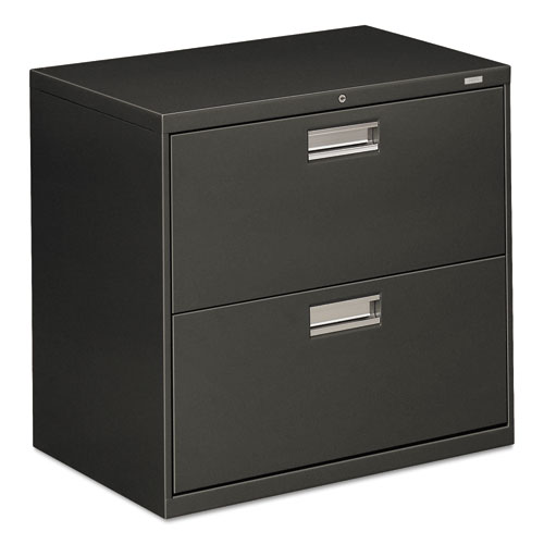 Picture of Brigade 600 Series Lateral File, 2 Legal/Letter-Size File Drawers, Charcoal, 30" x 18" x 28"