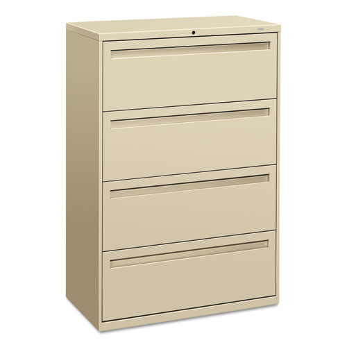 Picture of Brigade 700 Series Lateral File, 4 Legal/Letter-Size File Drawers, Putty, 36" x 18" x 52.5"