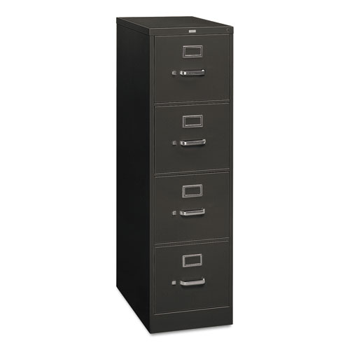Picture of 310 Series Vertical File, 4 Letter-Size File Drawers, Charcoal, 15" x 26.5" x 52"