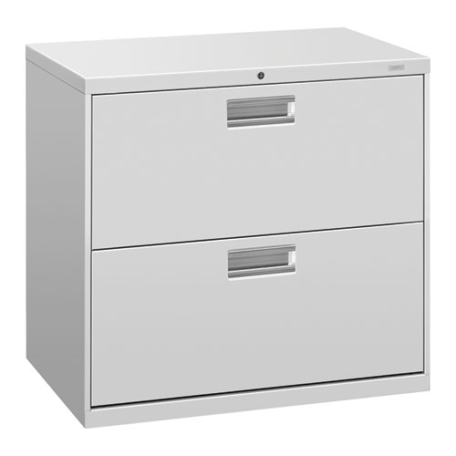 Picture of Brigade 600 Series Lateral File, 2 Legal/Letter-Size File Drawers, Light Gray, 30" x 18" x 28"