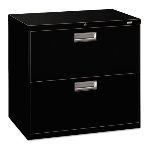 Picture of Brigade 600 Series Lateral File, 2 Legal/Letter-Size File Drawers, Black, 30" x 18" x 28"