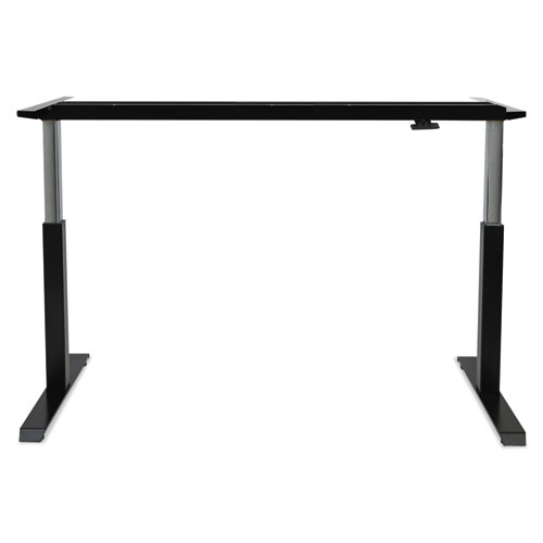 Picture of AdaptivErgo Sit-Stand Pneumatic Height-Adjustable Table Base, 59.06" x 28.35" x 26.18" to 39.57", Black