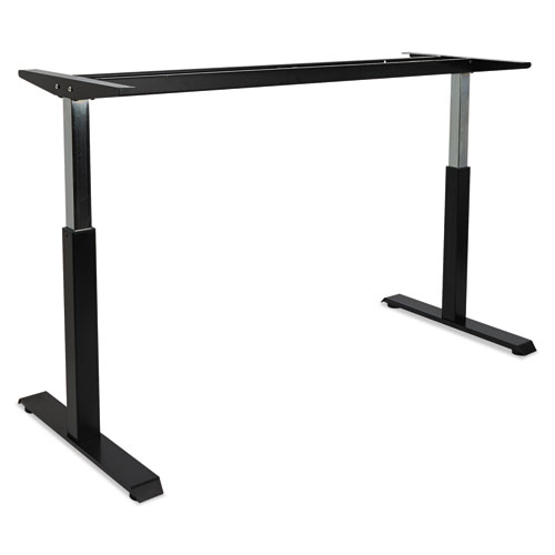 Picture of AdaptivErgo Sit-Stand Pneumatic Height-Adjustable Table Base, 59.06" x 28.35" x 26.18" to 39.57", Black