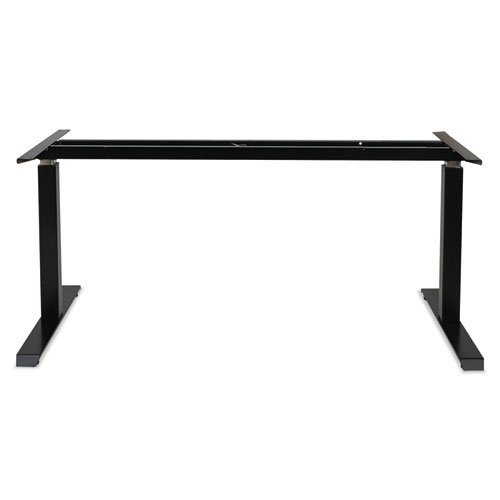 Picture of AdaptivErgo Sit-Stand Pneumatic Height-Adjustable Table Base, 59.06" x 28.35" x 26.18" to 39.57", Black