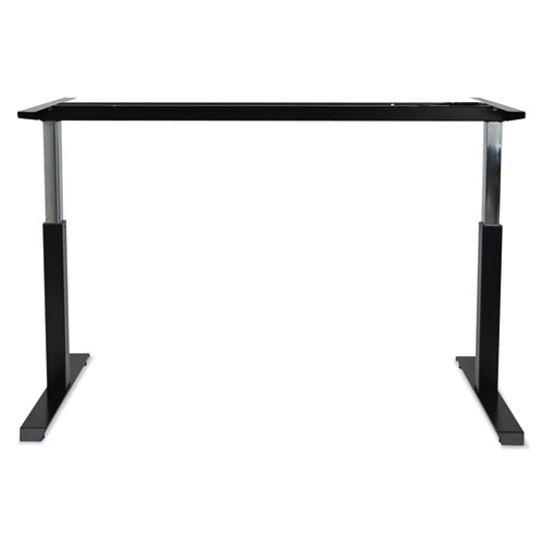 Picture of AdaptivErgo Sit-Stand Pneumatic Height-Adjustable Table Base, 59.06" x 28.35" x 26.18" to 39.57", Black