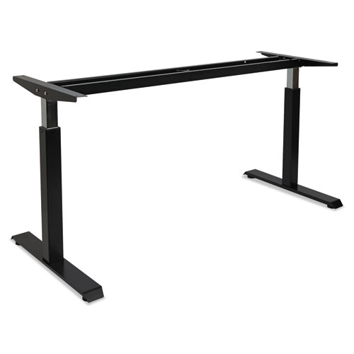 Picture of AdaptivErgo Sit-Stand Pneumatic Height-Adjustable Table Base, 59.06" x 28.35" x 26.18" to 39.57", Black