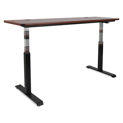 Picture of AdaptivErgo Sit-Stand Pneumatic Height-Adjustable Table Base, 59.06" x 28.35" x 26.18" to 39.57", Black