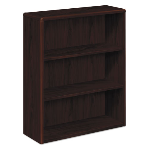 Picture of 10700 Series Wood Bookcase, Three-Shelf, 36w x 13.13d x 43.38h, Mahogany
