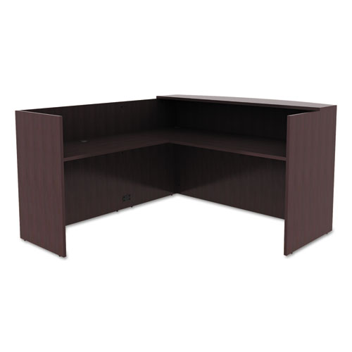 Picture of Alera Valencia Reversible Reception Return, 44.13w x 23.63d x 41.5h, Espresso