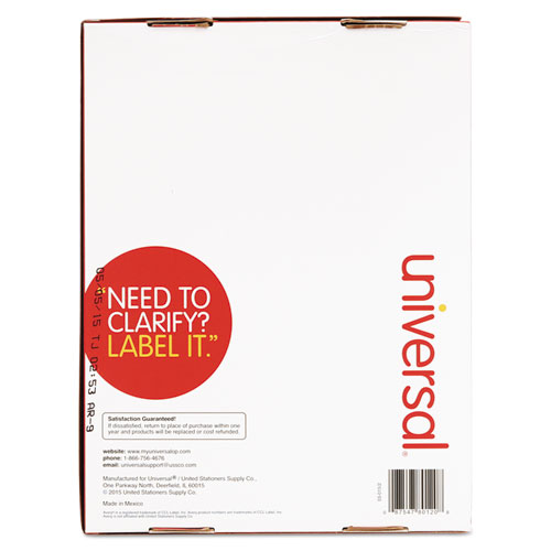 Picture of White Labels, Inkjet/Laser Printers, 1 x 2.63, White, 30/Sheet, 250 Sheets/Pack