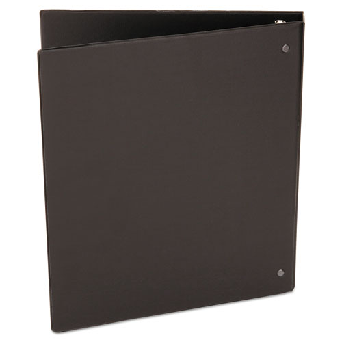 Picture of Deluxe Non-View D-Ring Binder with Label Holder, 3 Rings, 1" Capacity, 11 x 8.5, Black