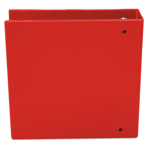 Picture of Economy Non-View Round Ring Binder, 3 Rings, 3" Capacity, 11 x 8.5, Red