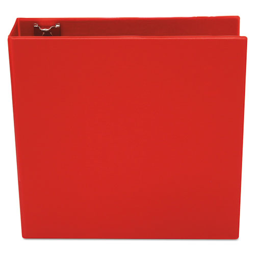 Picture of Economy Non-View Round Ring Binder, 3 Rings, 3" Capacity, 11 x 8.5, Red