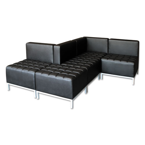 Picture of Alera QUB Series Powered Armless L Sectional, 26.38w x 26.38d x 30.5h, Black