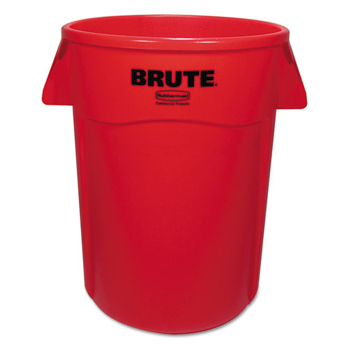 Picture of Vented Round Brute Container, 44 gal, Plastic, Red