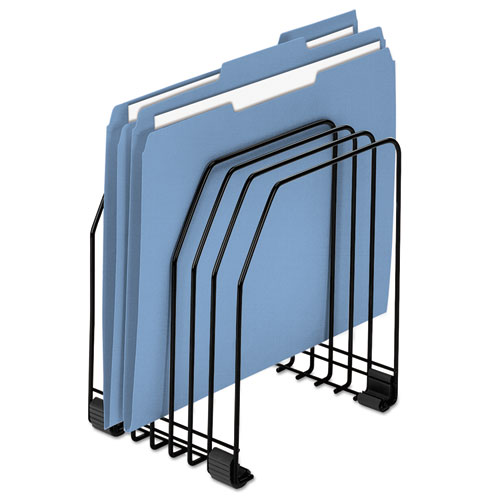 Picture of Wire Organizer, 7 Sections, Letter to Legal Size Files, 7.38" x 5.88" x 8.25", Black