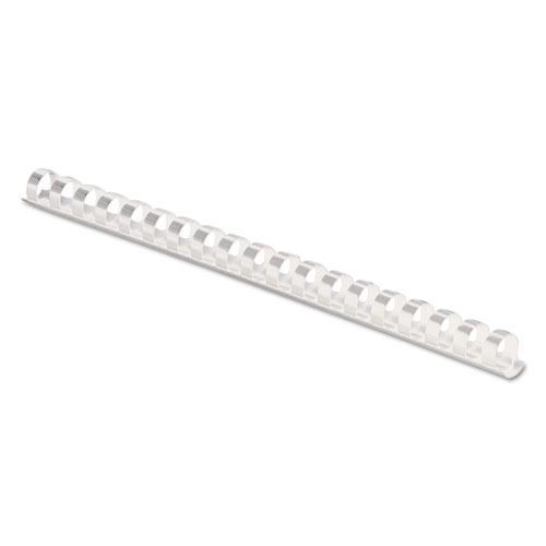 Picture of Plastic Comb Bindings, 1/2" Diameter, 90 Sheet Capacity, White, 100/Pack