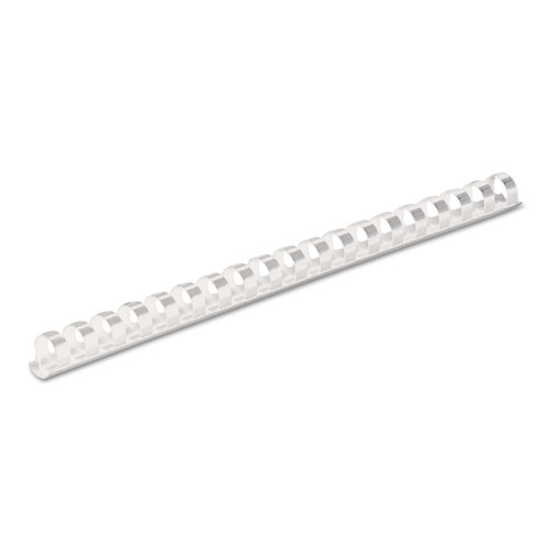 Picture of Plastic Comb Bindings, 3/8" Diameter, 55 Sheet Capacity, White, 100/Pack