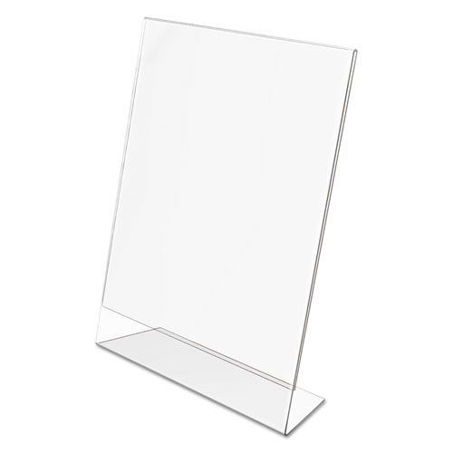 Picture of Classic Image Slanted Sign Holder, Portrait, 8.5 x 11 Insert, Clear