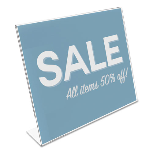 Picture of Classic Image Slanted Sign Holder, Landscaped, 11 x 8.5 Insert, Clear