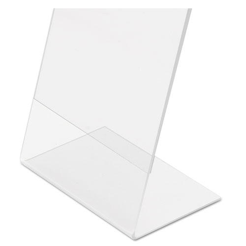 Picture of Classic Image Slanted Sign Holder, Portrait, 8.5 x 11 Insert, Clear