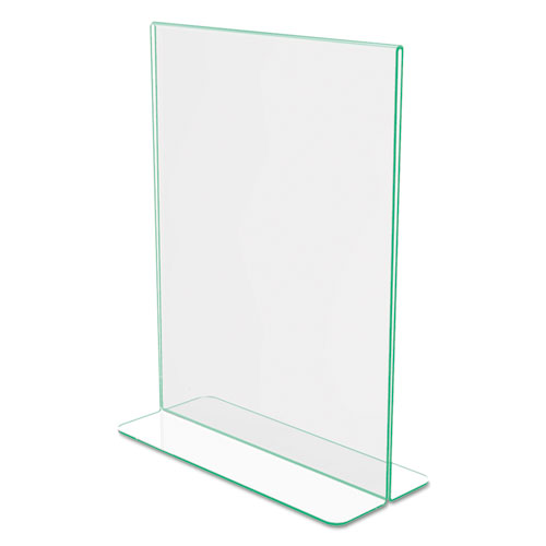 Picture of Superior Image Premium Green Edge Sign Holders, 8.5 x 11 Insert, Clear/Green