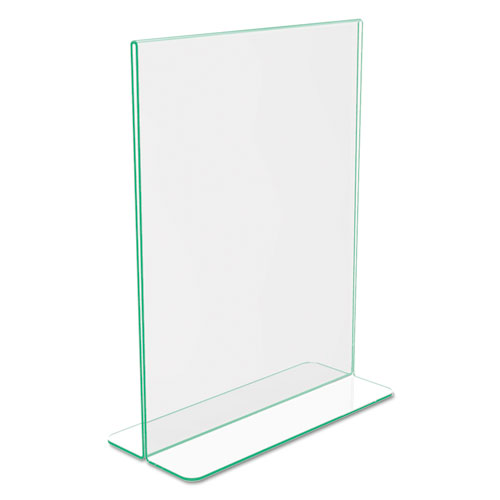 Picture of Superior Image Premium Green Edge Sign Holders, 8.5 x 11 Insert, Clear/Green