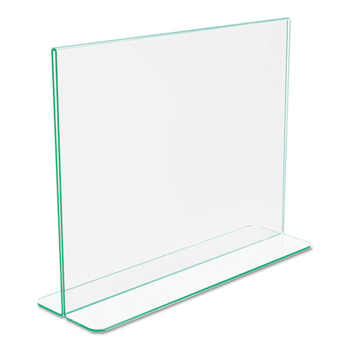 Picture of Superior Image Premium Green Edge Sign Holders, 11 x 8.5 Insert, Clear/Green