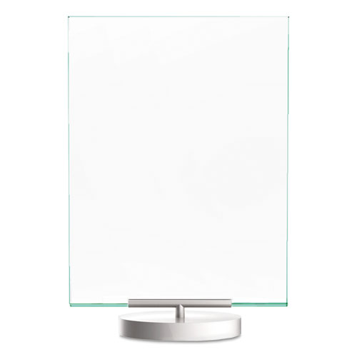 Picture of Superior Image Swivel Sign Holder w/Green Edge, 8.5 x 11 Insert, Silver Base