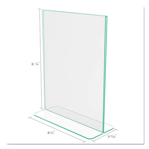 Picture of Superior Image Premium Green Edge Sign Holders, 8.5 x 11 Insert, Clear/Green