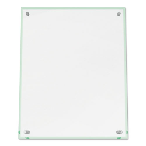 Picture of Superior Image Beveled Edge Sign Holder, Letter Insert, Clear/Green-Tinted Edges