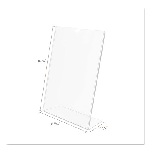 Picture of Superior Image Slanted Sign Holder, Portrait, 8.5 x 11 Insert, Clear