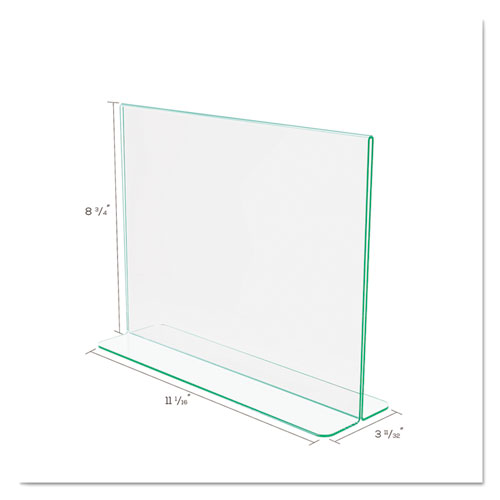 Picture of Superior Image Premium Green Edge Sign Holders, 11 x 8.5 Insert, Clear/Green